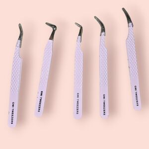 Fiber Tip Lash Tweezers For Eyelash Extension Tweezer